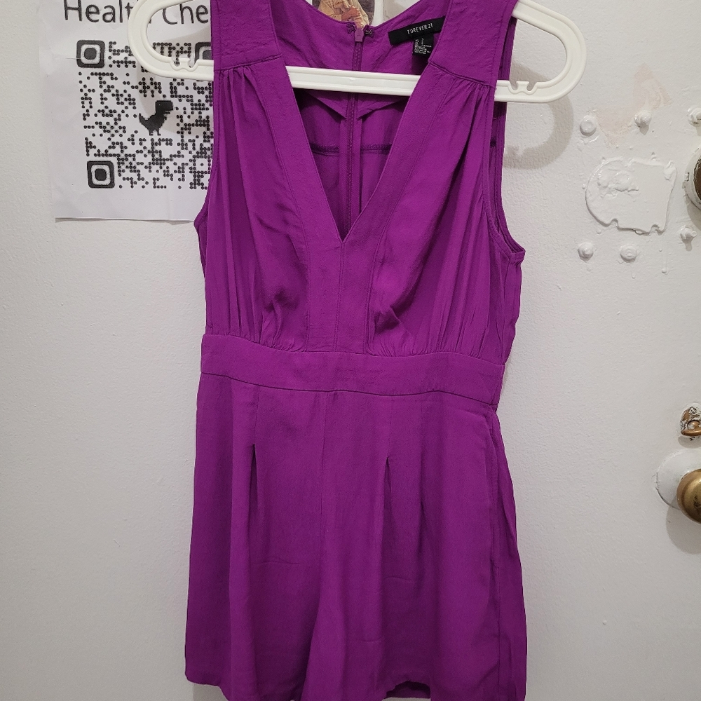Purple dressy romper